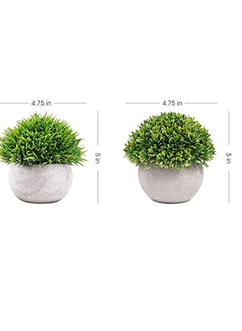 Arabest Artificial Faux Topiary Shrubs Plants 4 Pots, Mini Indoor Artificial Potted Small Plastic Plants,Fake Greenery for Room Decor Home Office Desk Table Decorations,Exquisite New House Gift - Image 5