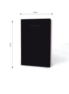 FACTOR NOTES A5 Size Minimalist Softbound Ruled Notebook 160 Pages 90gsm Thickness Black Cover  - Image 3