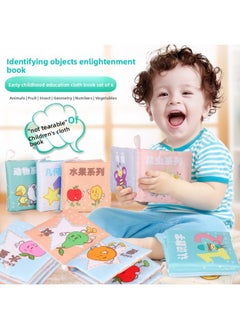 Generic Baby Enlightenment Early Education Cloth Book 0-3 Years Old Can Bite And Tear Paper 6-12 Months Baby Educational Cloth Book Toy-Color:Puzzle Cognitive Cloth Book [window Color Box] To Send Buckle  - Image 2