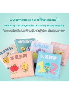 Generic Baby Enlightenment Early Education Cloth Book 0-3 Years Old Can Bite And Tear Paper 6-12 Months Baby Educational Cloth Book Toy-Color:Puzzle Cognitive Cloth Book [window Color Box] To Send Buckle  - Image 3