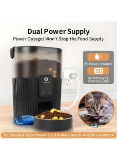 Pet Feeder Automatic Papifeed Cat Feeder 3L with App WiFi Cat Food Dispenser for Cats & Dogs, Smart Timed Cat Feeder Automatic Pet Feeder w/Portion Control,Stainless Steel Cat Bowl and Dual Power (15Cup) Black - pzsku/ZFC39E40E6AFB161E5706Z/45/_/1694180214/9b6122ca-b0ad-43c0-8290-262f1808be07