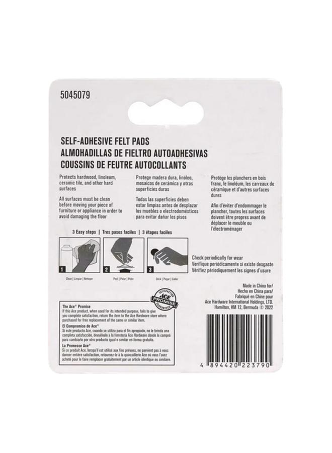 ACE 75-Piece Round Self-Adhesive Protective Precision High-Quality Felt Pads White 1cm - Image 2