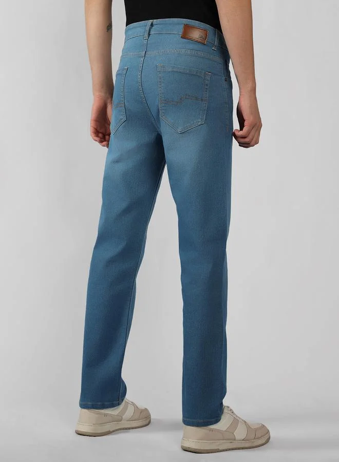 Dennis Lingo Dennis Lingo Mid Rise Straight Fit Faded Jeans