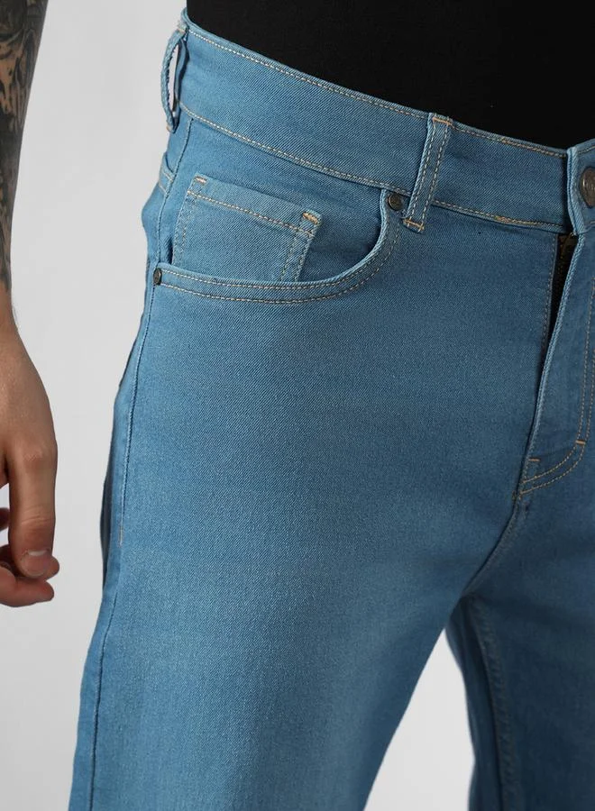 Dennis Lingo Dennis Lingo Mid Rise Straight Fit Faded Jeans