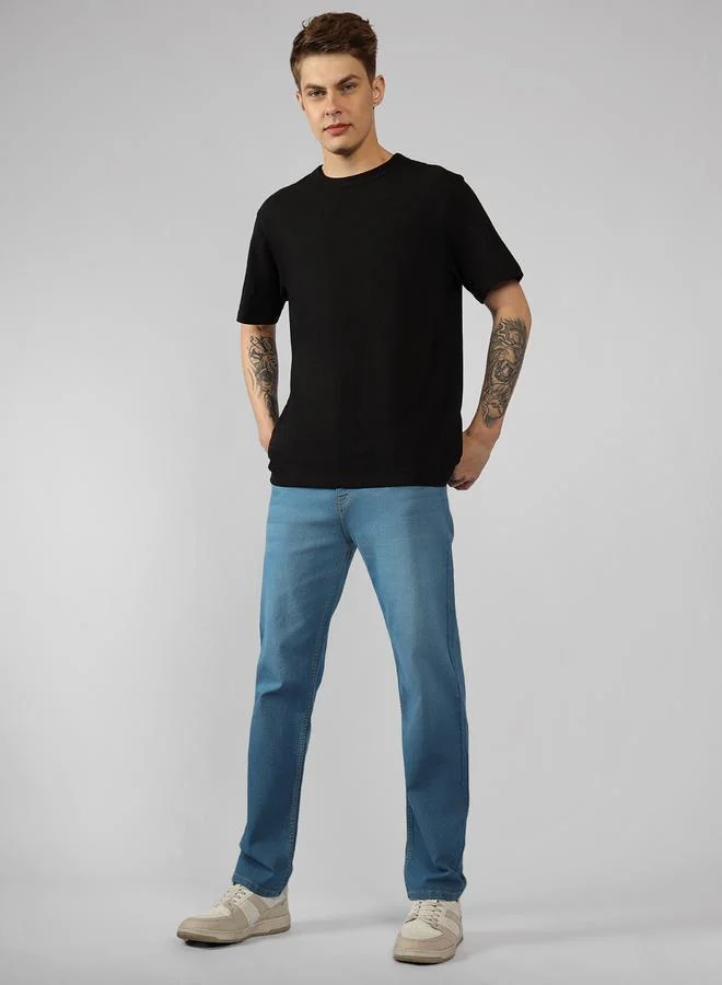 Dennis Lingo Dennis Lingo Mid Rise Straight Fit Faded Jeans