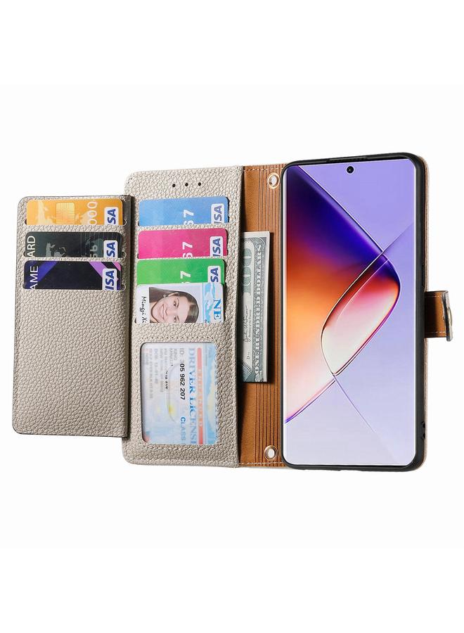 زبون جراب لهاتف Infinix Note 40 Pro 4G جراب هاتف جلدي مزود بسحاب وحزام - Image 3