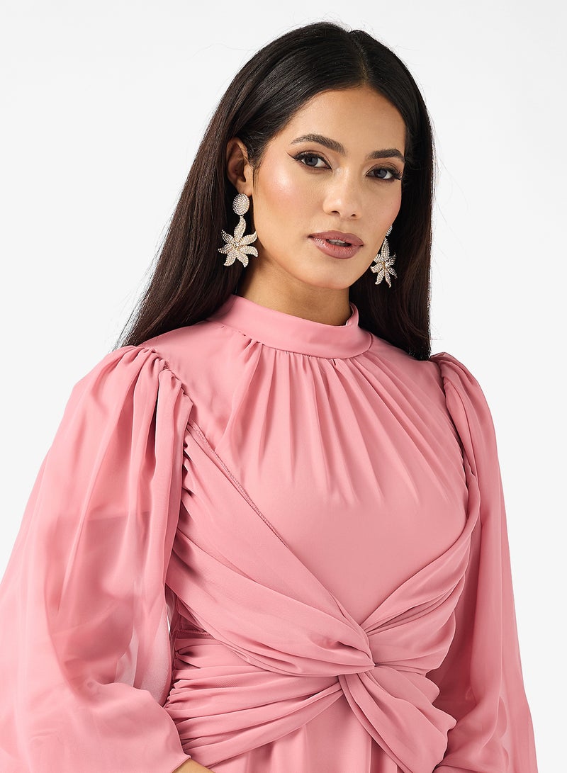 خزانة فستان أنيق مزين بالخرز وبتصميم متدلٍ - Image 3