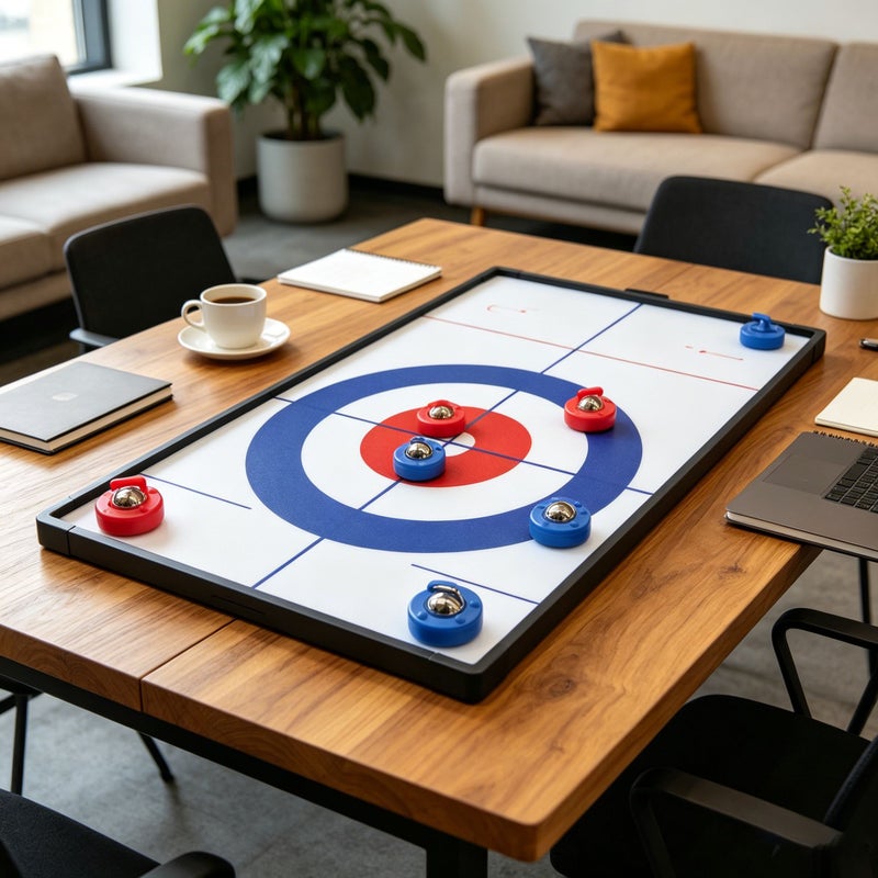 Blue Competition Marbles Game Set Portable Ice Kettle Sports Core Gameplay With Precise Target Area - Image 1
