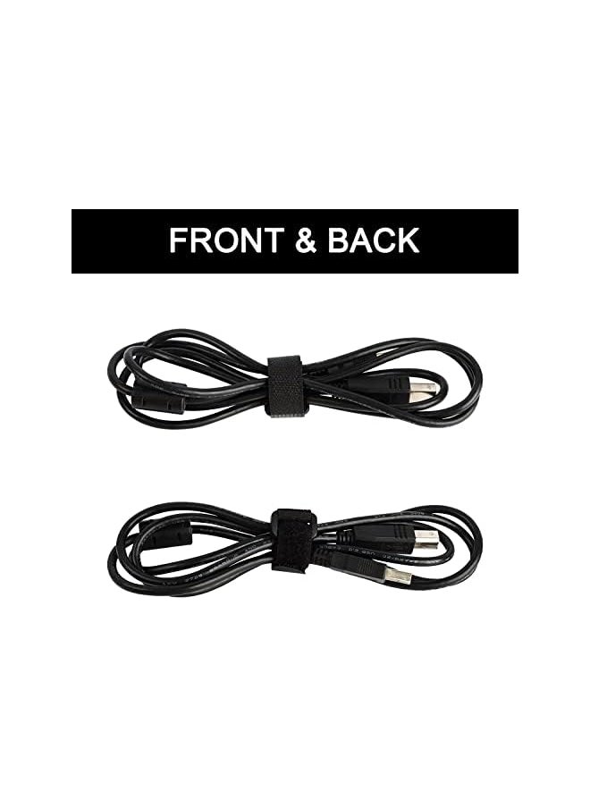 PROMASS - Cable Ties Set of 20, Fastening Hook Loop Rope Cable Straps with Buckles, Adjustable Nylon Velcro Cord Organizer Wire Ties for Organizing Home Office Data Centers - Image 1