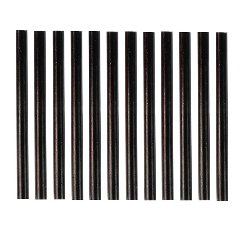 HUIHUIBAO 12 PCS Colored Hot Glue Sticks, Mini Hot Melt Adhesive Glue Stick for DIY Art Craft, 7 x 100mm, Black - Image 1