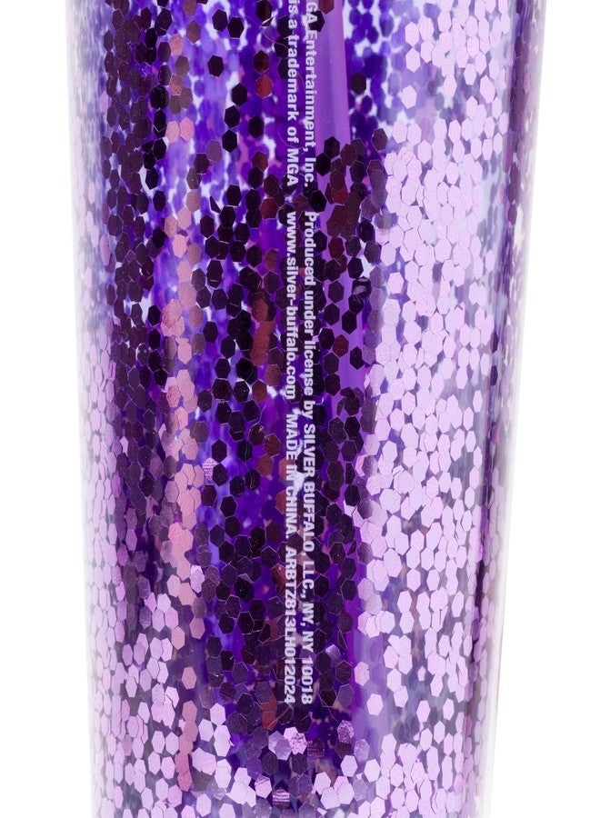 Silver Buffalo Bratz Drama Mama Featuring Cloe, Yasmin, Jade, and Sasha Plastic Confetti Cold Cup with Lid and Straw, 32 Ounces - Image 2