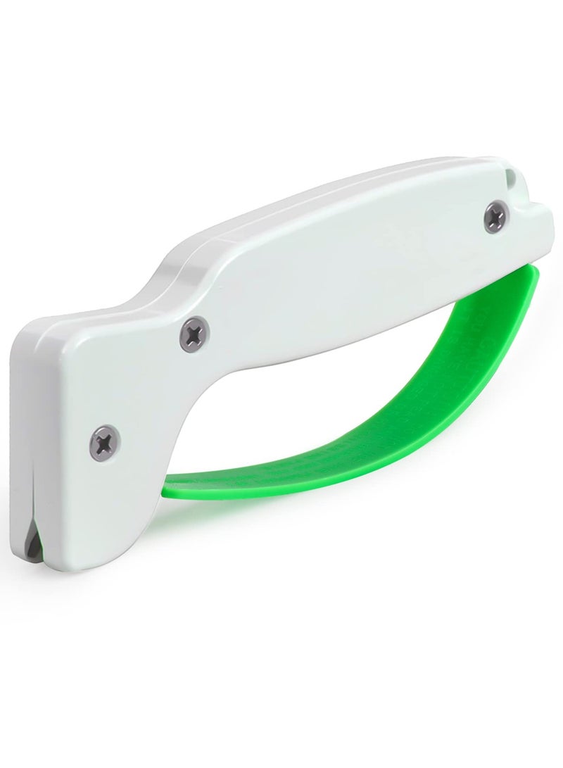 SOLARAE Outdoor Portable Knife Sharpener, Garden Tool Sharpener, Mini Handheld Pocket Sharpening Tools, Kitchen Cutters, Suitable for Home Outdoor Cutters (Green) - Image 1