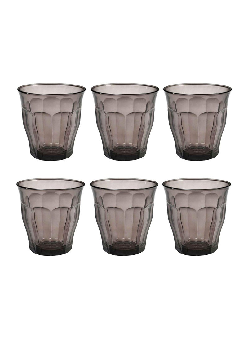 DURALEX Picardie 6pc Grey Glass Tumbler Set 250ml - Image 5