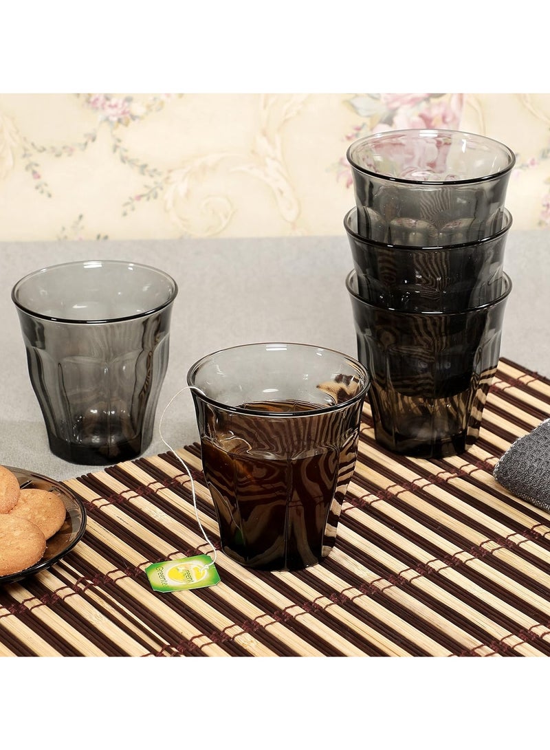 DURALEX Picardie 6pc Grey Glass Tumbler Set 250ml - Image 2