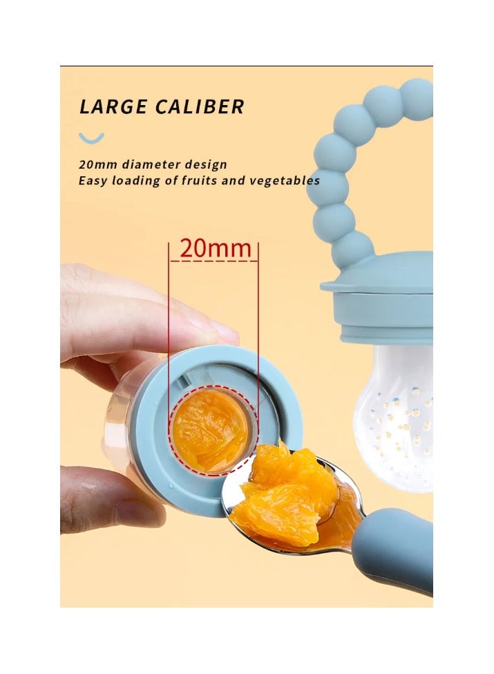 2 Fruit Feeders + 2 Baby Finger Toothbrushes – Safe and Easy Way to Introduce Fruits & Maintain Baby Oral Hygiene - Image 3