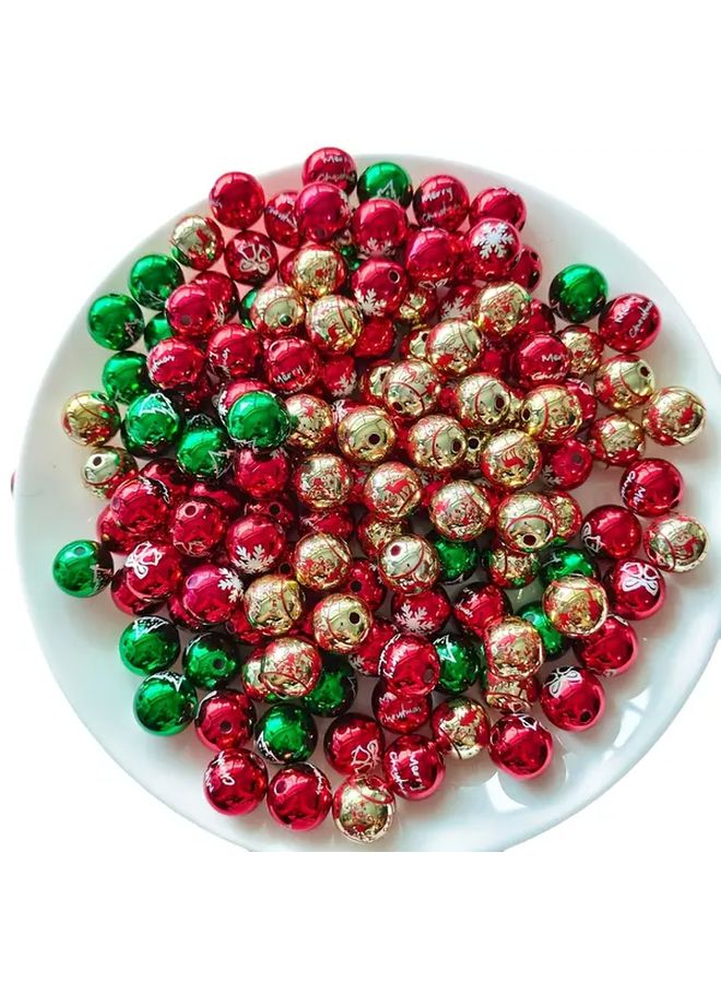 20 قطعة خرز عيد الميلاد متعدد الألوان لتزيين الحرف اليدوية DIY - Image 1