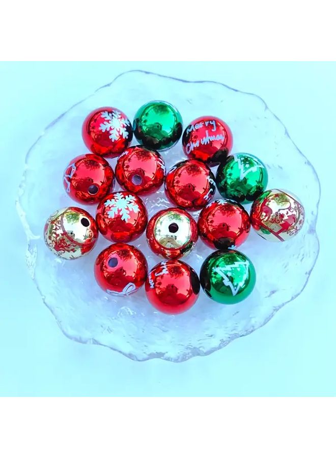 20 قطعة خرز عيد الميلاد متعدد الألوان لتزيين الحرف اليدوية DIY - Image 4