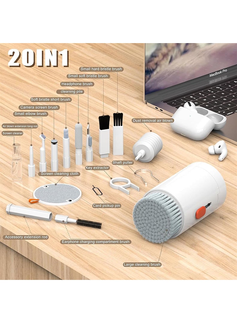 Theodor 20 in 1 Multifunctional Cleaner Kit for Electronic Devices, Keyboard Cleaning Brush, Headphones Cleaner Kit for AirPods, Multi-Tool for Cleaning Laptop, Keyboard, Earbuds, Camera, Cellphones - Image 2