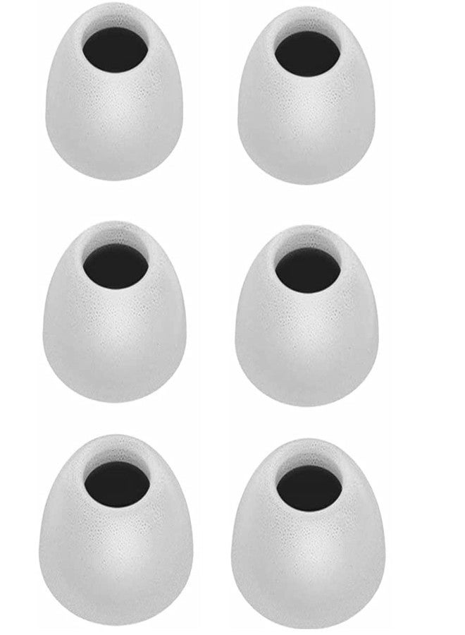 BLLQ Memory Foam Ear Tips Compatible with Soundcore Life P3 / P3i / Liberty 3 Pro/Space A40 and Other Soundcore TWS Earbuds, Foam Ear Plug Eartips, LMS 3 Size 3 Pairs, White - Image 1