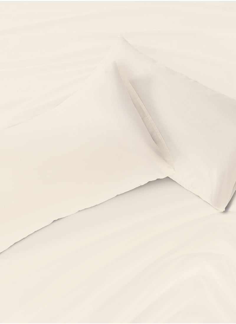 Siesta Zen Siesta Zen™ Premium Quality TC 250 Cotton Rich Fitted Sheet Set Full Elastic 30cm Deep Pocket Fits for All, Ultra Soft, Breathable, Wrinkle Resistant (1 Fitted+2 Pillowcases)  - Image 4