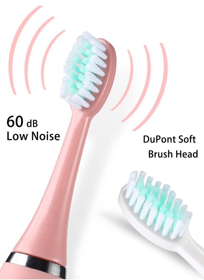 Super ZYouth Kids Rechargeable Electric Toothbrush With Timer, 6 Brush Heads, Rabbit, Pink  - Image 3