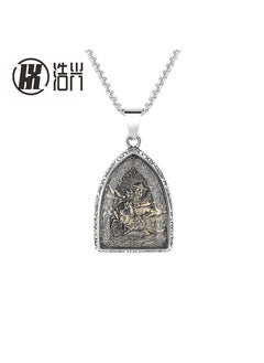 Generic Titanium Steel Twelve Zodiac Eight Guardian Brand Pendant Mens Retro Stainless Steel Necklace Dorje Xiuden 