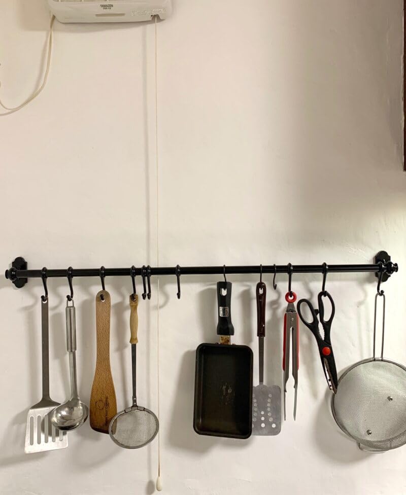 5 Hooks Wall Mounted Metal Utensil Holder Organizer for Kitchen and Room | Durable material, excellent paint, 5 hooks attached, easy to install, high durability - Image 2