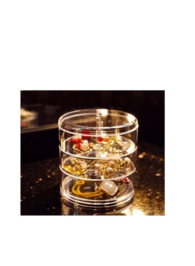 3-Tier Transparent Rotating  Jewelry Storage Organiser  - Image 2