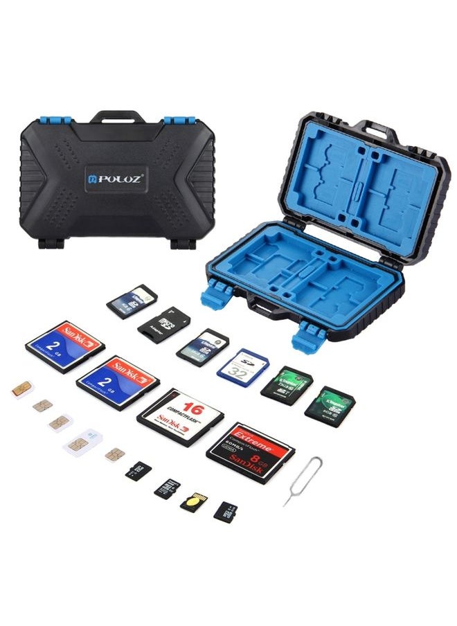 BURAQ - PULUZ 27 in 1 Memory Card Case for 4CF + 8SD + 9TF + 1Card PIN + 1Standard SIM + 2Micro-SIM + 2Nano-SIM - Image 1