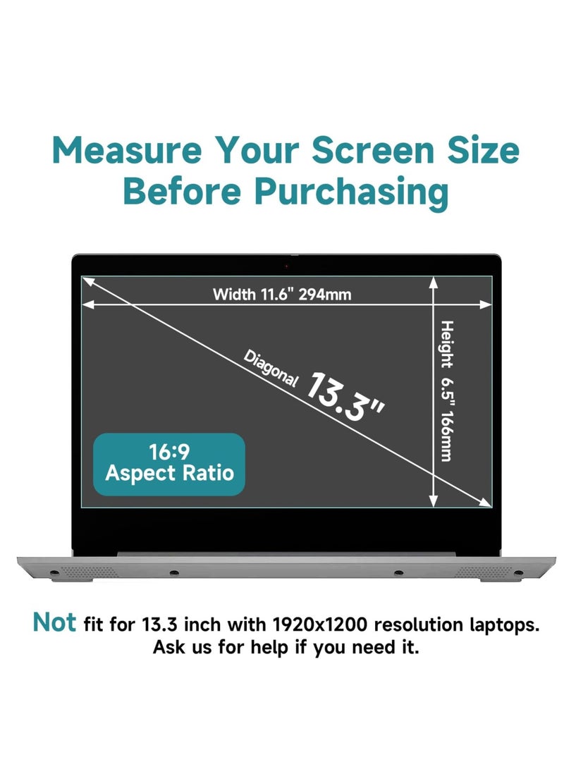1Pack 13.3 Inch Anti Blue Light Screen Protector, Reduce Eye Strain Matte Anti Glare Computer Screen Cover, Blue Light Blocking Screen Protector for HP/Lenovo/Dell/Acer/Asus/Samsung/Envy 13.3’’ - Image 2