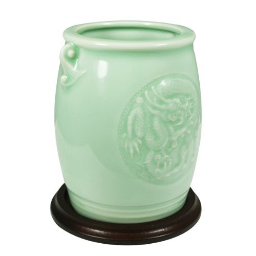 Wrapables Gifts & Décor 4.5 Inch Chinese Dragon & Phoenix Ceramic Vase - Image 2