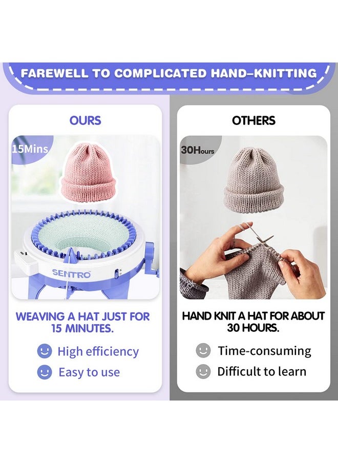 48 Needles Knitting Machines With Row Counter, Smart Weaving Round Loom,Double Knit Loom Machine Kit,Diy Knit Scarf Hat Sock - pzsku/ZFC3AE7BFC13D8EE9DCF7Z/45/_/1734348106/ecae78ed-bd4d-4085-b113-c9e53198c60a