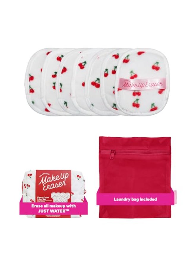 Makeup Eraser The Original MakeUp Eraser 7Day Set Erase All Makeup With Just Water Including Waterproof Mascara Eyeliner Foundation Lipstick Sunscreen and More Cherry Crush 7ct - Image 1