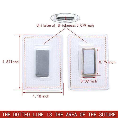 SEMINI Hidden Sew Magnetic Snap Invisible Hidden Sew in PVC Hidden Purse Closure for Fastener Handbag Cloth Clasp DIY Craft Sewing Tools - Image 3