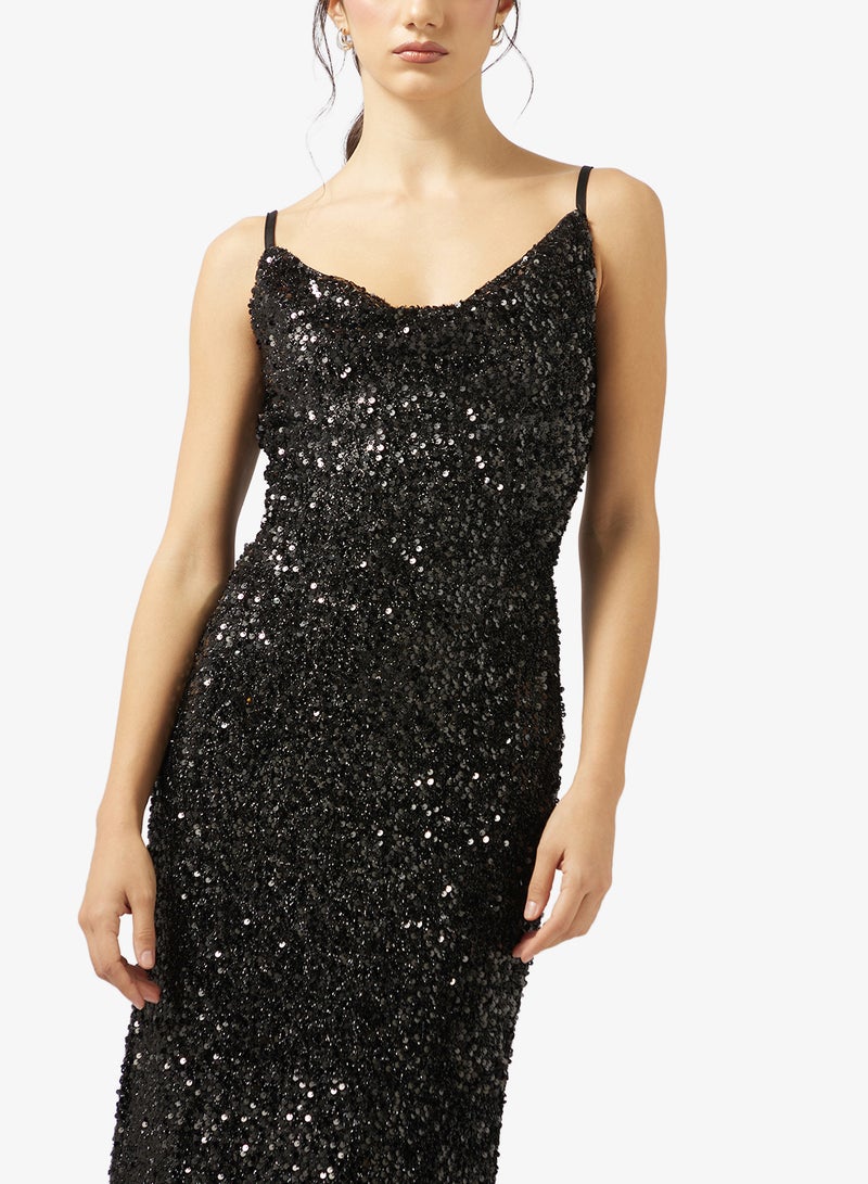 Ginger Strappy Sequin Embellished Backless Dress - Image 3