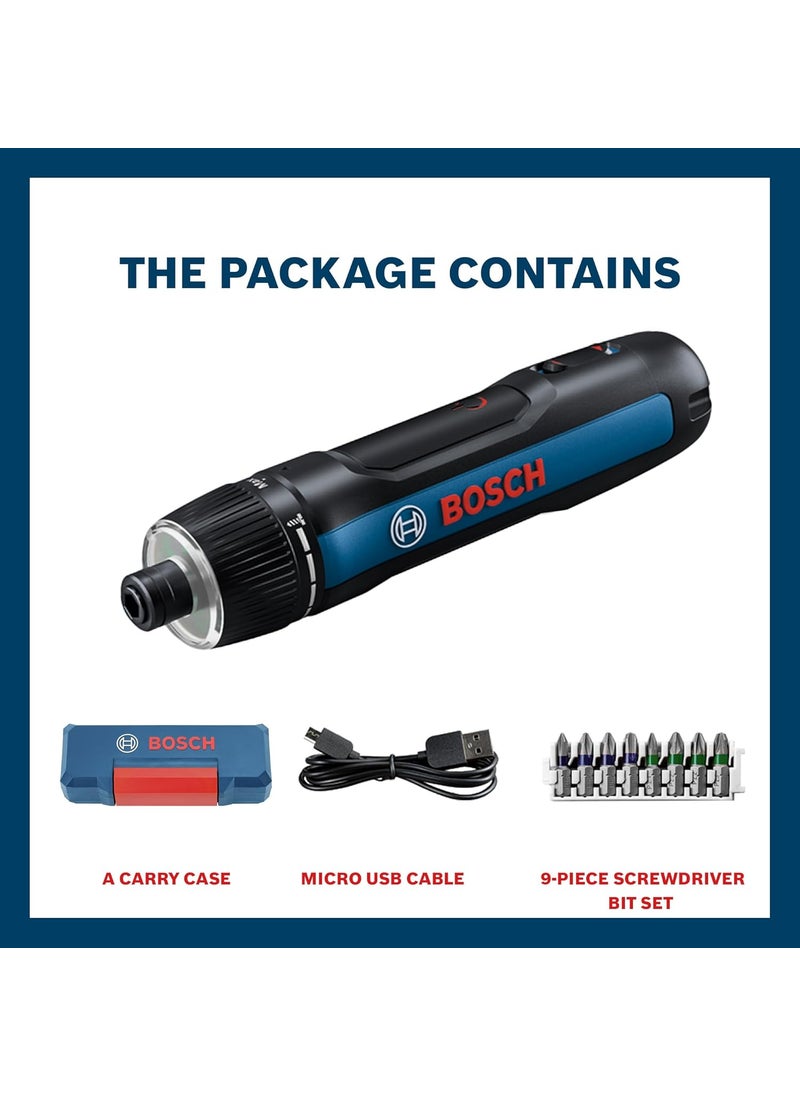 BOSCH - BOSCH GO 30 Professional Screwdriver Kit 9Piece Screwdriver Bit Set 20Ah Battery Speed 360 RPM Torque 52 Nm Push Start and Smart Stop HEX Universal Bit Holder 1 Yr Warranty - Image 1