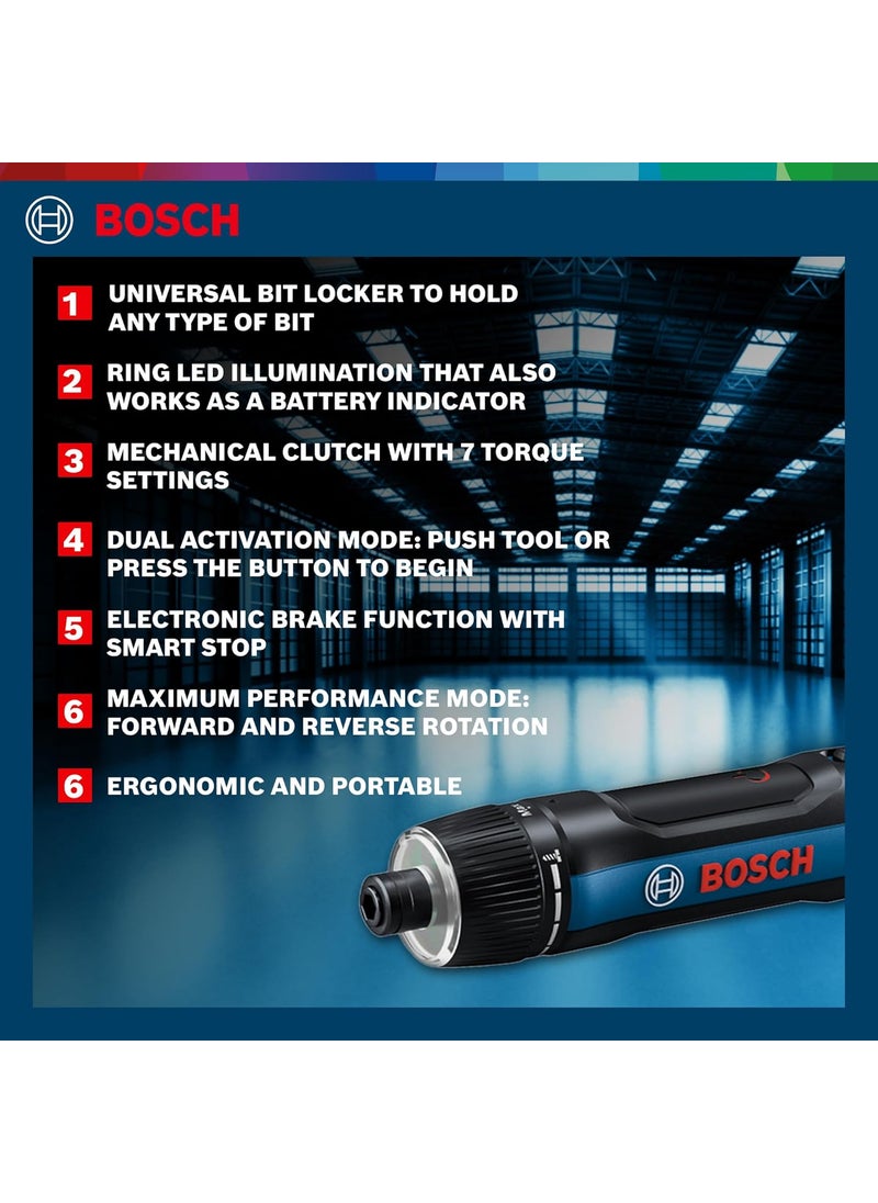 BOSCH - BOSCH GO 30 Professional Screwdriver Kit 9Piece Screwdriver Bit Set 20Ah Battery Speed 360 RPM Torque 52 Nm Push Start and Smart Stop HEX Universal Bit Holder 1 Yr Warranty - Image 1