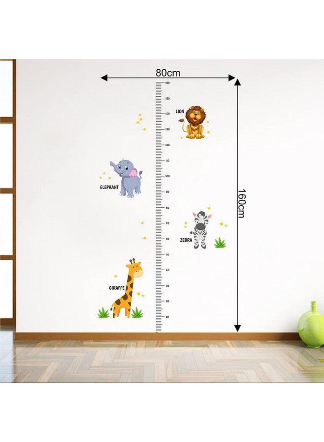 Decal O Decal Vinyl 'Growth Chart with Wild Animals' Wall Stickers (Multicolor) - Image 4
