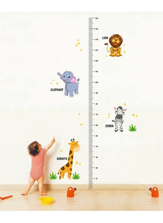Decal O Decal Vinyl 'Growth Chart with Wild Animals' Wall Stickers (Multicolor) - Image 3