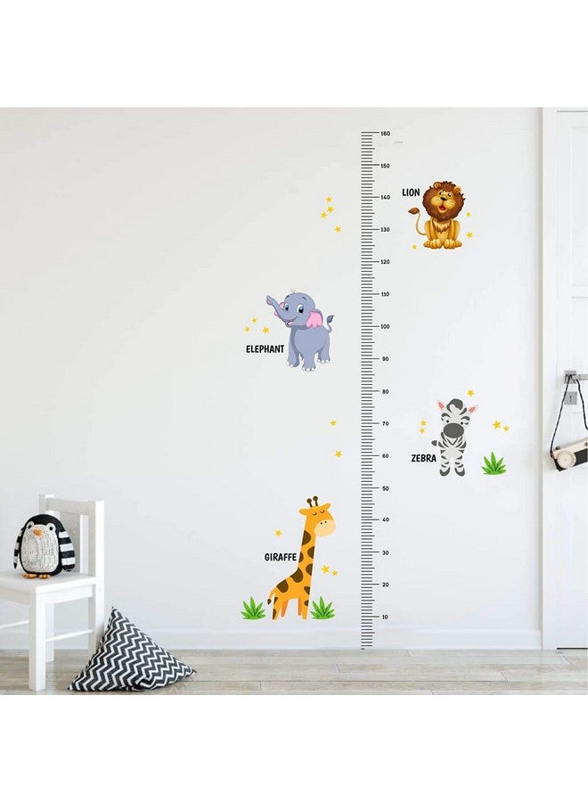 Decal O Decal Vinyl 'Growth Chart with Wild Animals' Wall Stickers (Multicolor) - Image 2