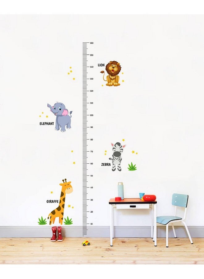 Decal O Decal Vinyl 'Growth Chart with Wild Animals' Wall Stickers (Multicolor) - Image 1