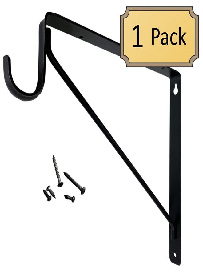 Desunia Welded HEAVY DUTY Closet Rod & Shelf Support Bracket | Black | 1 Pack - Image 3