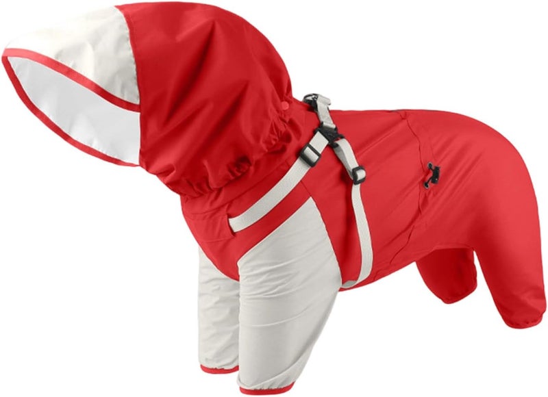 Dog Raincoat Hooded Rain Jackets Comfortable Rainwear for Small to Large with Four Leg Designs Adjustable Hoods Coat - Image 1