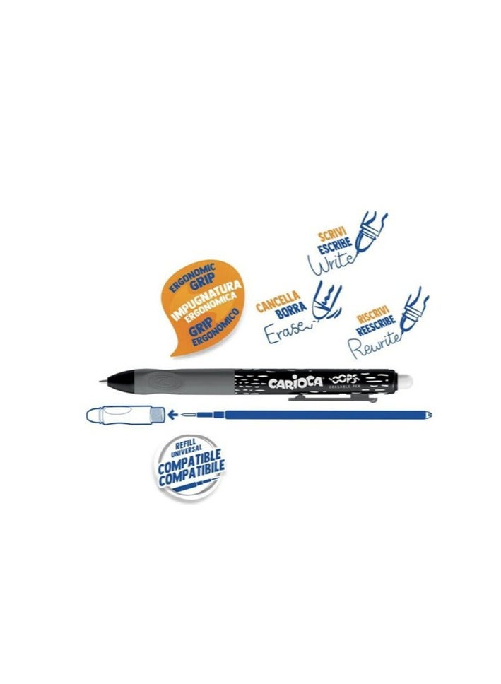 كاريوكا قلم قابل للمسح قطعة واحدة من Oops باللون الأسود - Image 2