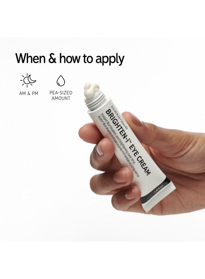 كريم العيون برايتن-آي من إنكي ليست، كريم تحت العين يساعد على تقليل ظهور الهالات السوداء وتعزيز توهج البشرة، برايمر للمكياج تحت العين، 0.50 أونصة سائلة - Image 4