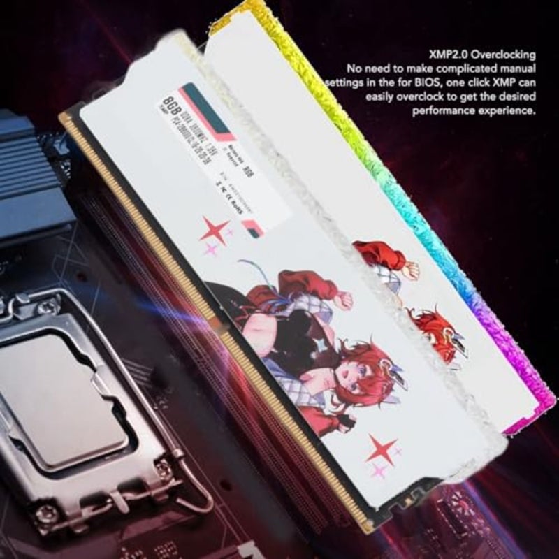 وحدة ذاكرة الوصول العشوائي للكمبيوتر المكتبي للألعاب، DDR4 3600 ميجا هرتز 1.35 فولت، أداء عالي السرعة، مبدد حراري من الألومنيوم الأسود، مُحسّن لتحقيق الاستقرار ورفع تردد التشغيل - Image 2