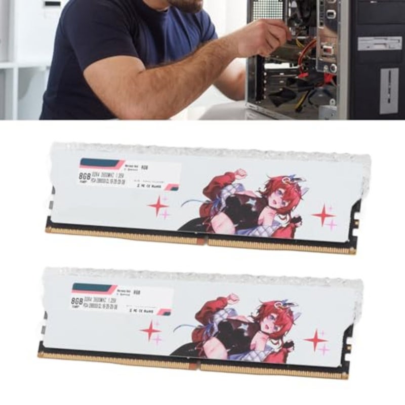 وحدة ذاكرة الوصول العشوائي للكمبيوتر المكتبي للألعاب، DDR4 3600 ميجا هرتز 1.35 فولت، أداء عالي السرعة، مبدد حراري من الألومنيوم الأسود، مُحسّن لتحقيق الاستقرار ورفع تردد التشغيل - Image 4