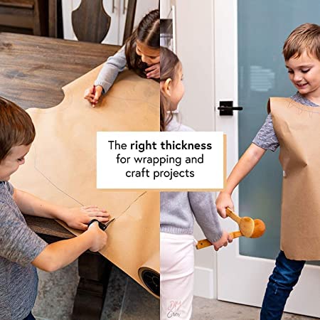 YNK Brown Paper roll 32 inch Perfect for Wall Art, Painting Paper, Drawing Paper, Paper Roll for Kids Easel and Wrapping Paper (20 mitars)- 4 mm Thickness Jute Rope (25 Meter) Free with This Product - Image 3