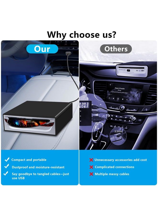 LSLYA Universal External Car Sound CD Player USB Connection Portable for Android Navigation/TV/Macbook Pro/Laptops Desktops With Plug And Play Port - Image 3