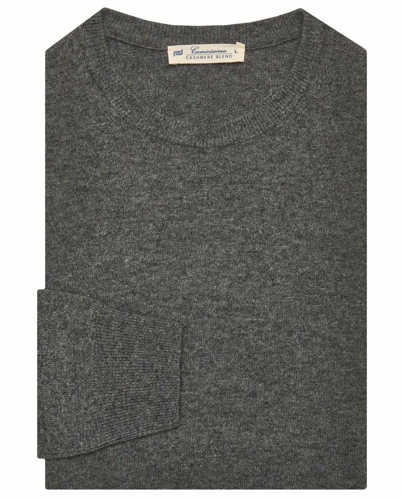 Camicissima ROUND NECK BLEND CASHMERE CREW NECK SWEATER